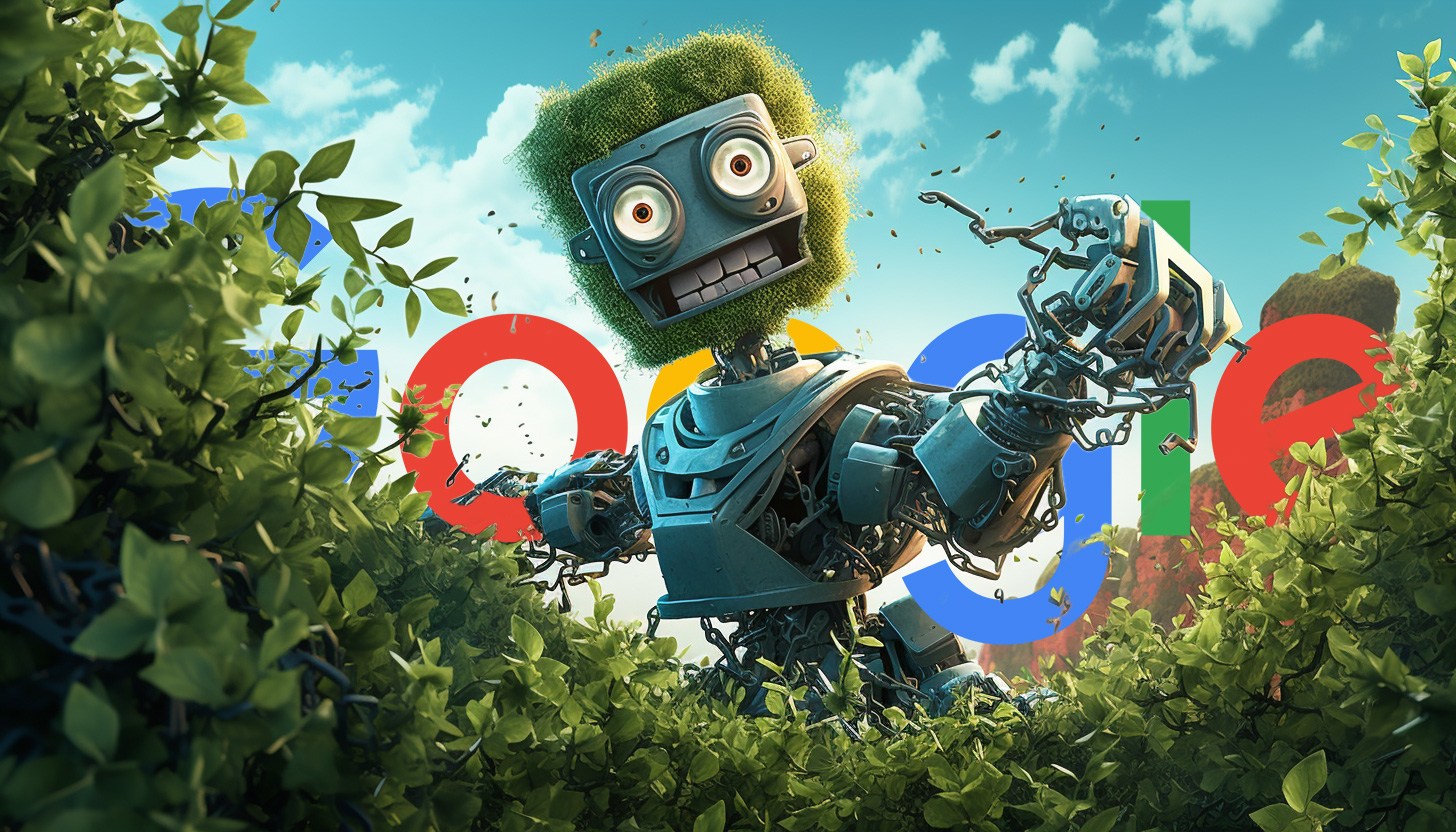 Robot Pruning Link Bush Google Logo