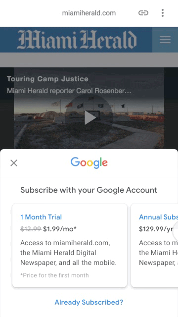 Subscribe With Google