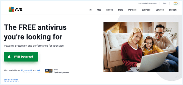 AVG Antivirus website